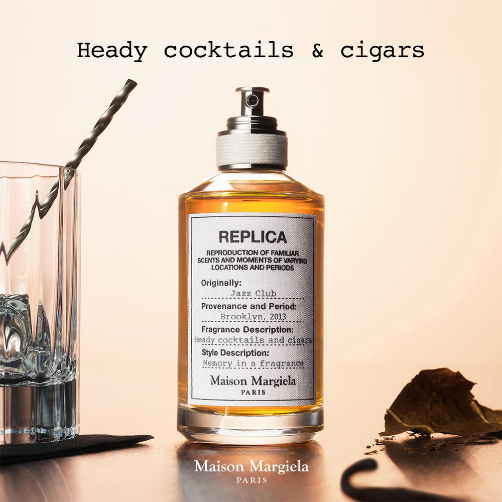Maison Margiela Replica Jazz Club in cozy winter setting.