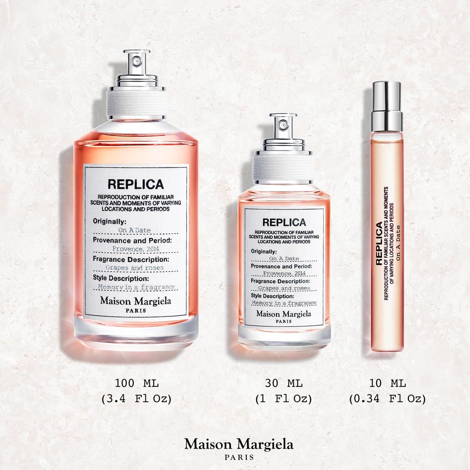 Maison Margiela Replica On a Date patchouli note adds earthy warmth.