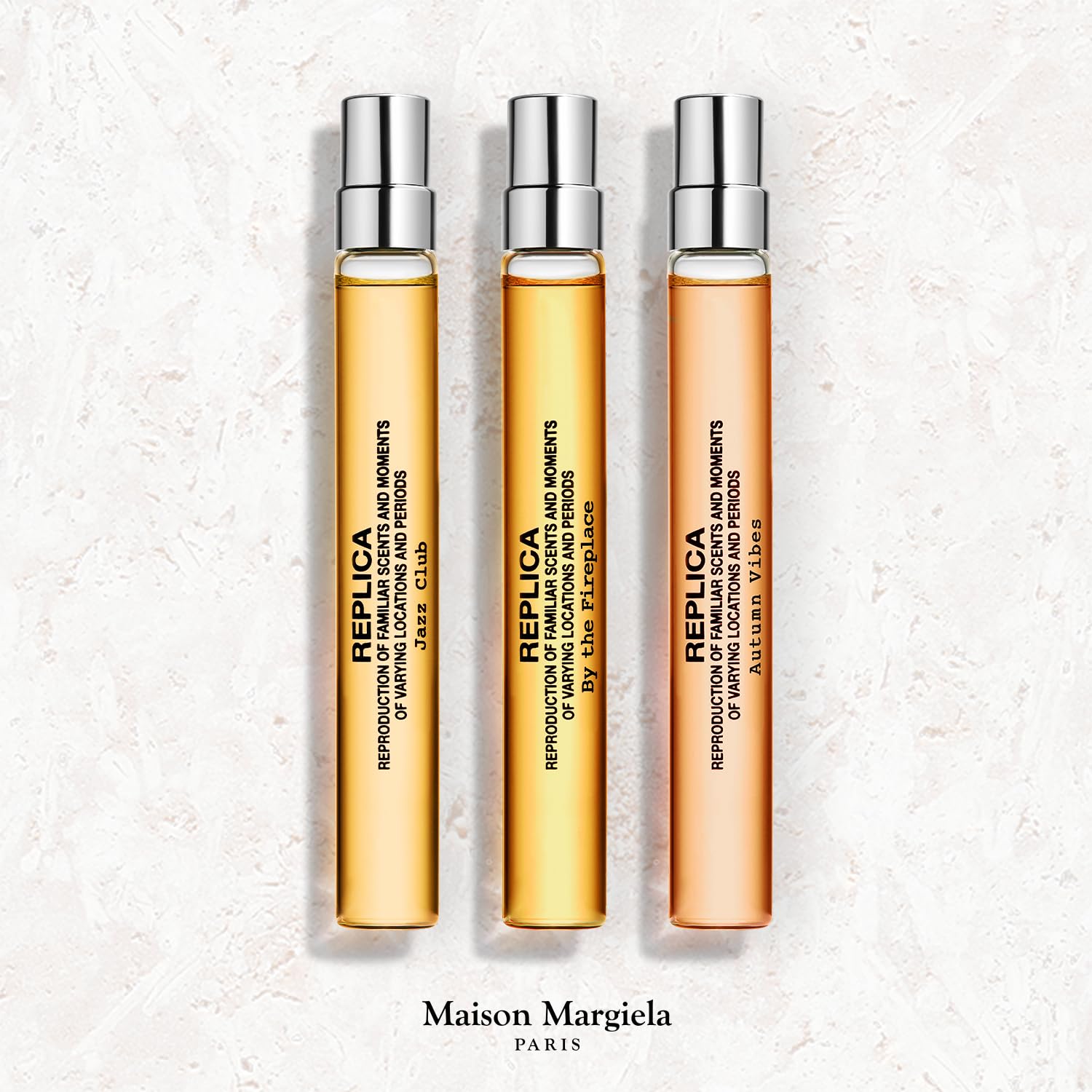 Maison Margiela Replica By the Fireplace travel bottle evokes cozy warmth