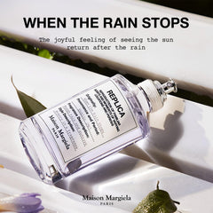 Rear view of Maison Margiela Replica When the Rain Stops bottle showcasing premium build.