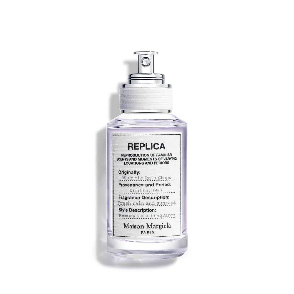 Maison Margiela Replica When the Rain Stops bottle with crisp aquatic freshness for spring mornings.