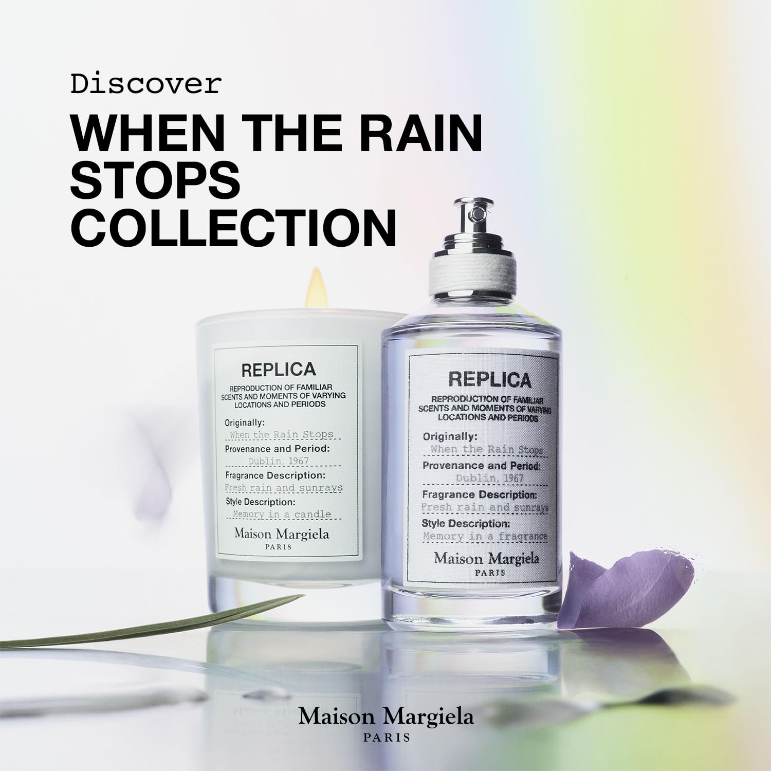 Lifestyle scene of Maison Margiela Replica When the Rain Stops as versatile fragrance.