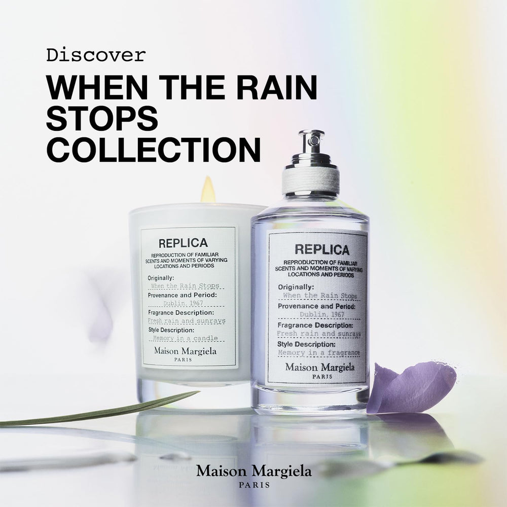 Lifestyle scene of Maison Margiela Replica When the Rain Stops as versatile fragrance.