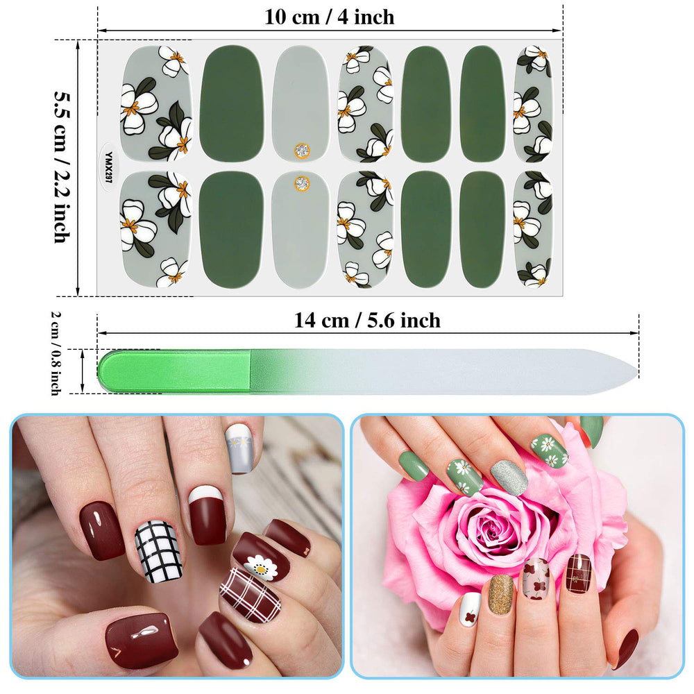 Maitys 16-sheets set shows varied styles for versatile at-home nail art.