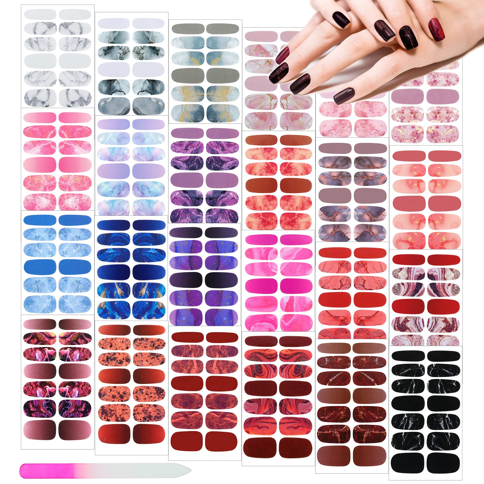 Maitys 336-piece full-wrap nail sticker pack for easy at-home manicures.