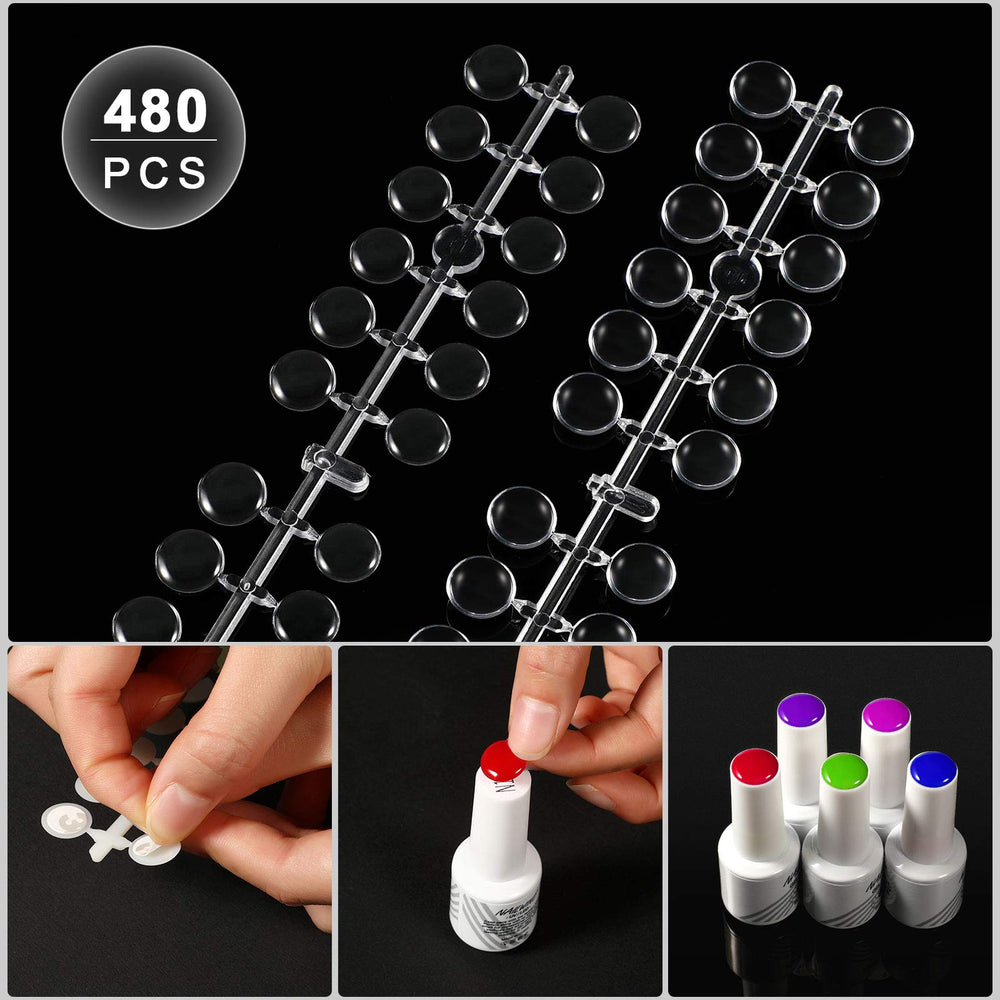 Maitys adhesive stickers used to secure tips on the color book for organized displays