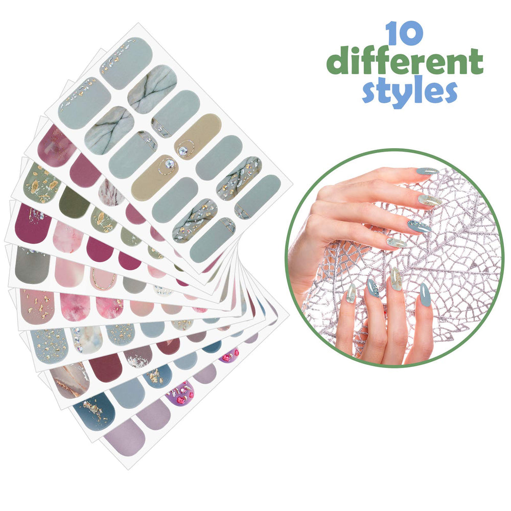 Maitys different nail size sheets display varied options for a precise fit