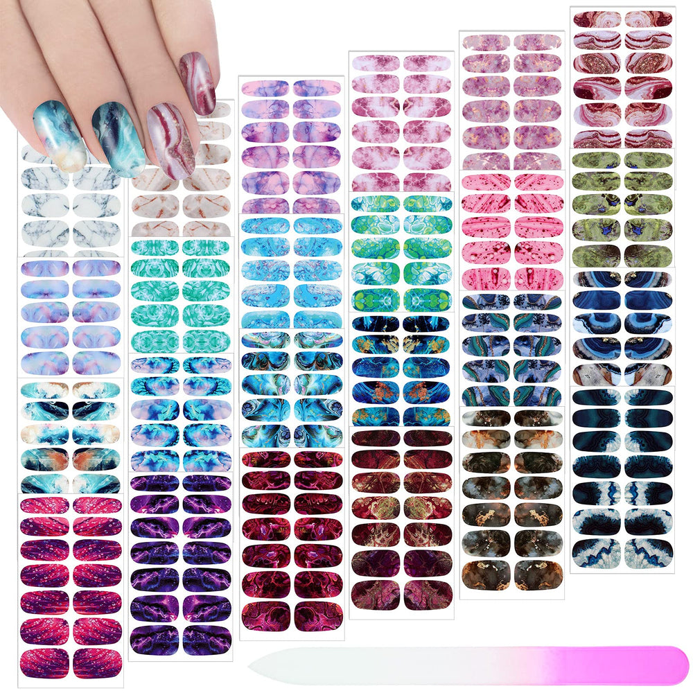 Maitys full-wrap nail stickers in assorted styles for salon-like designs at home