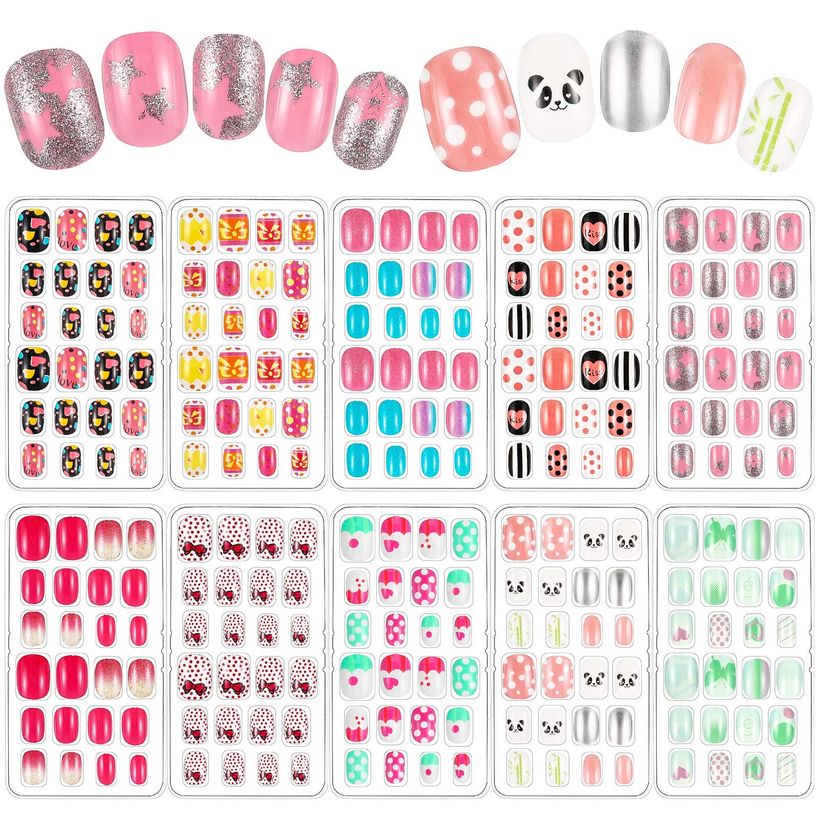 Maitys kids nails rainbow gradient tips for playful at-home nail art