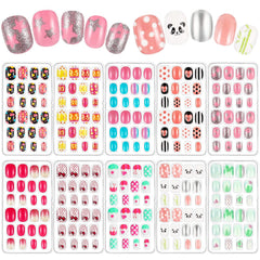 Maitys kids nails rainbow gradient tips for playful at-home nail art