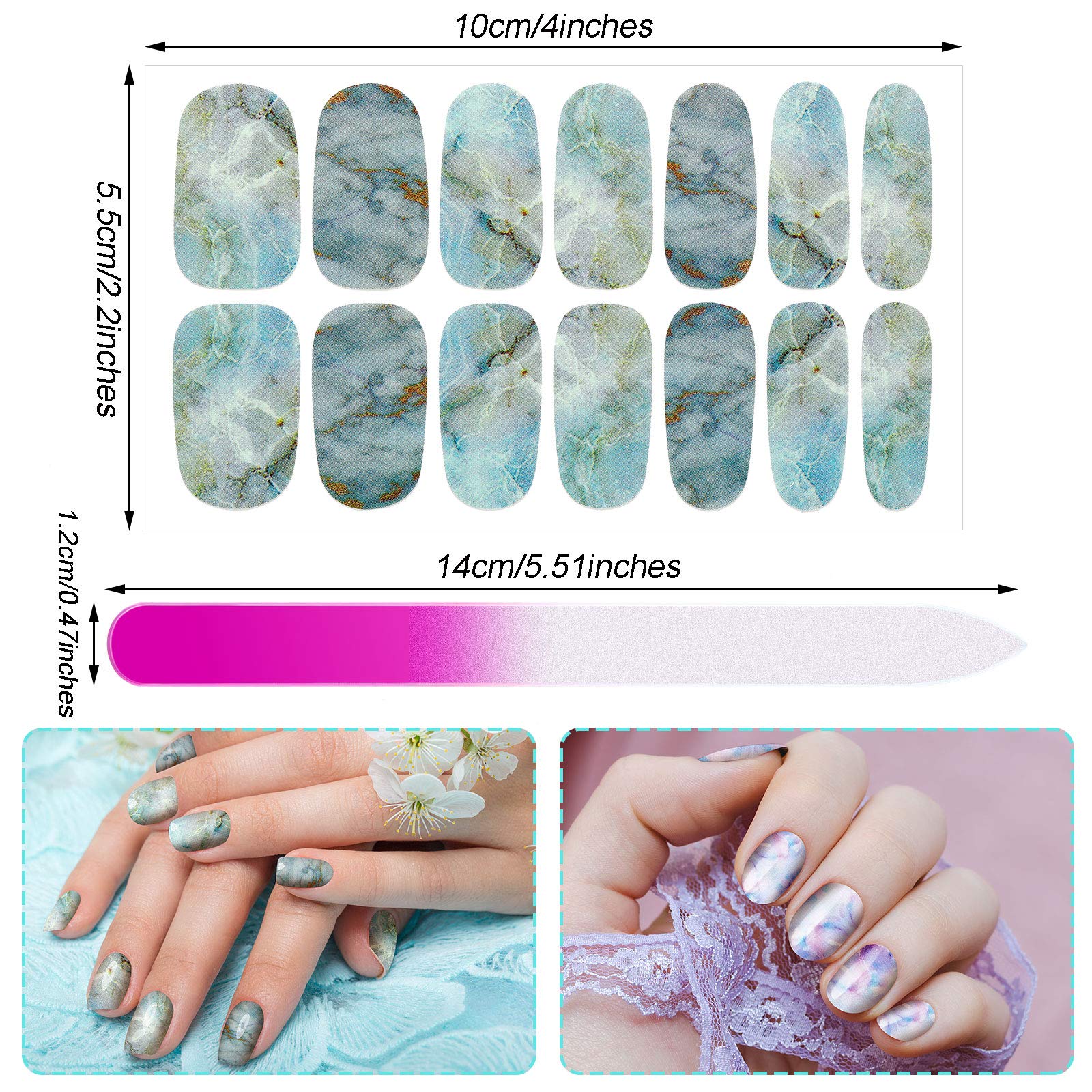 Maitys included nail file to shape and finish nails