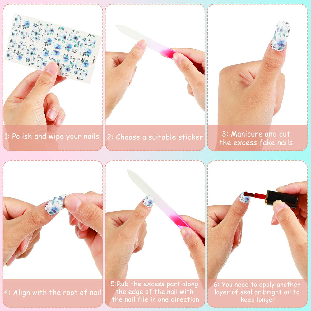 Maitys nail file included for shaping edges before application.