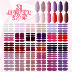 Maitys 24 sheets of self adhesive nail stickers for DIY art