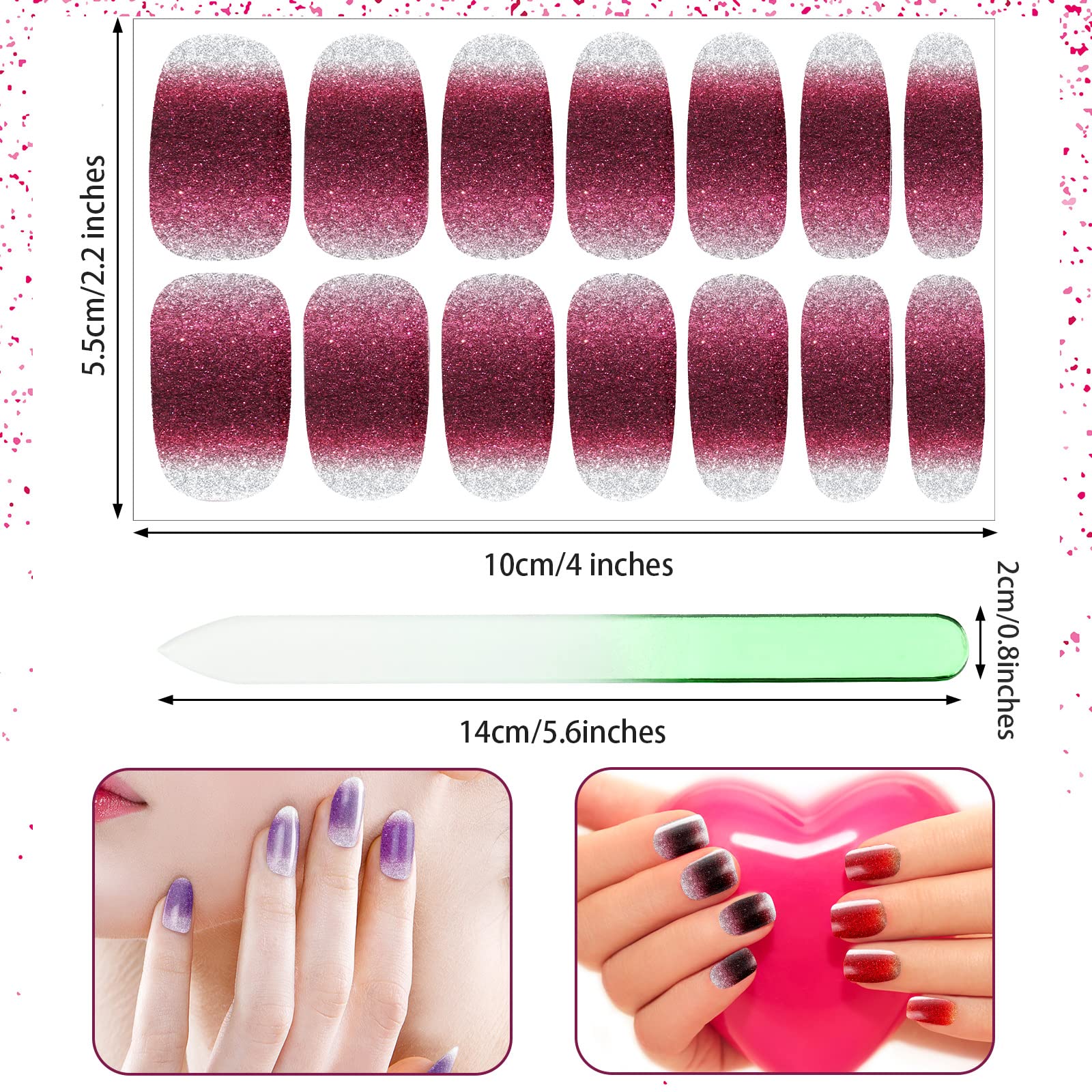 Maitys self-adhesive resin decals shown as odorless nail art options.