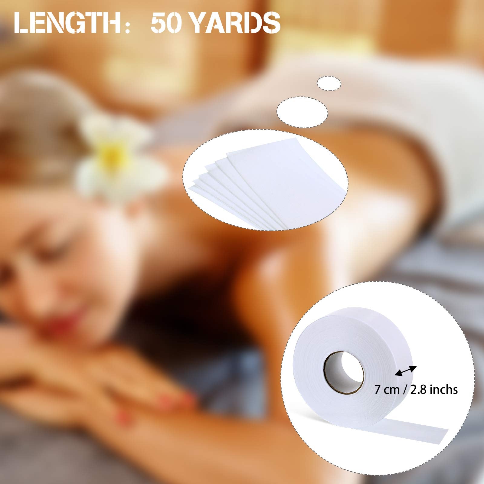 Maitys wax strips roll closeup displays non-woven material resisting tearing for easy epilation.