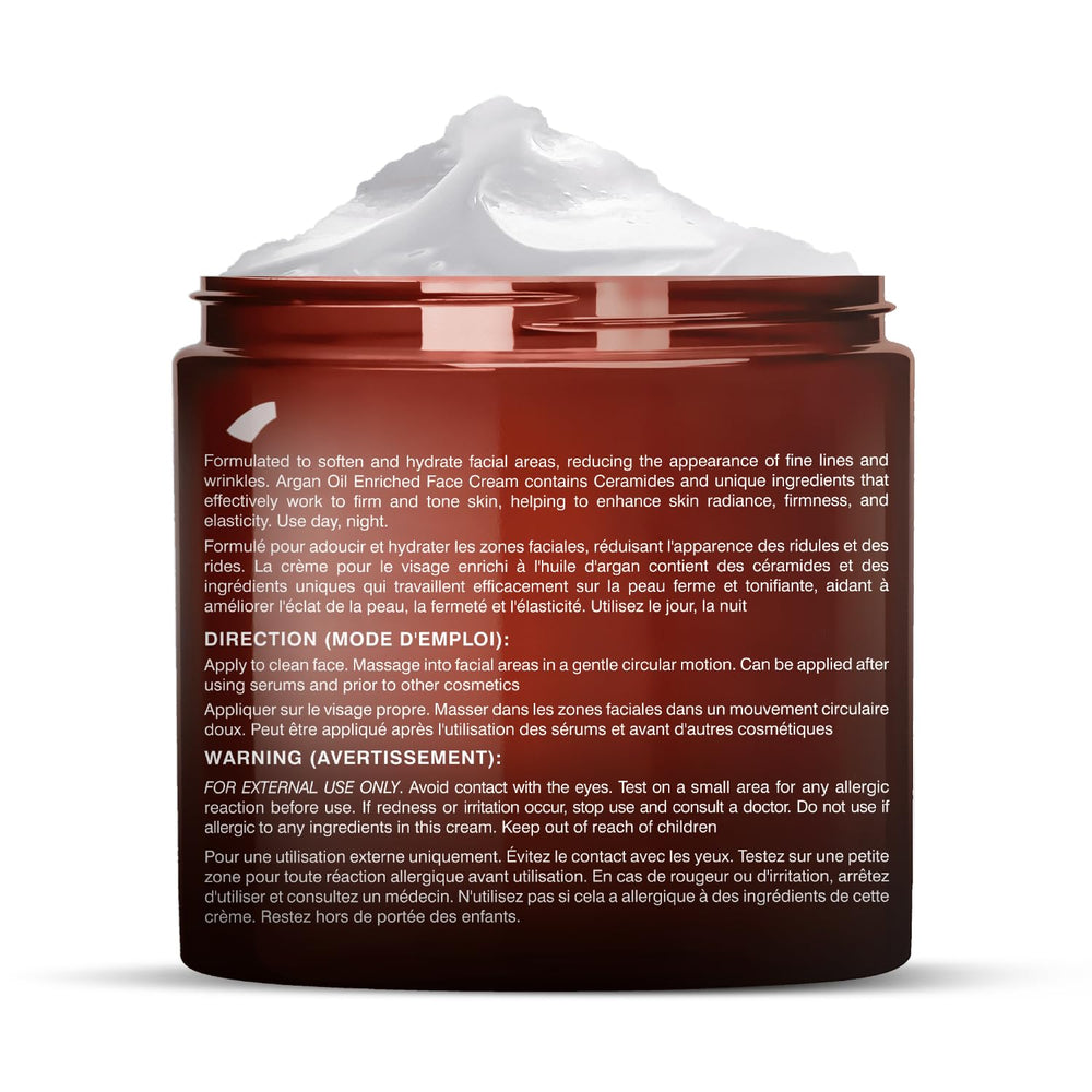 Majestic Pure Face Cream spread on hand demonstrates quick absorption and smoothing feel.