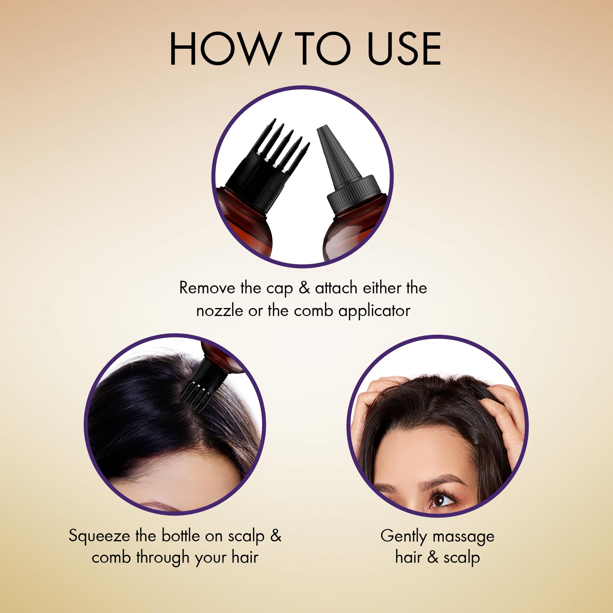 Majestic Pure Lavender Oil on scalp demonstrates gentle application and nourishment