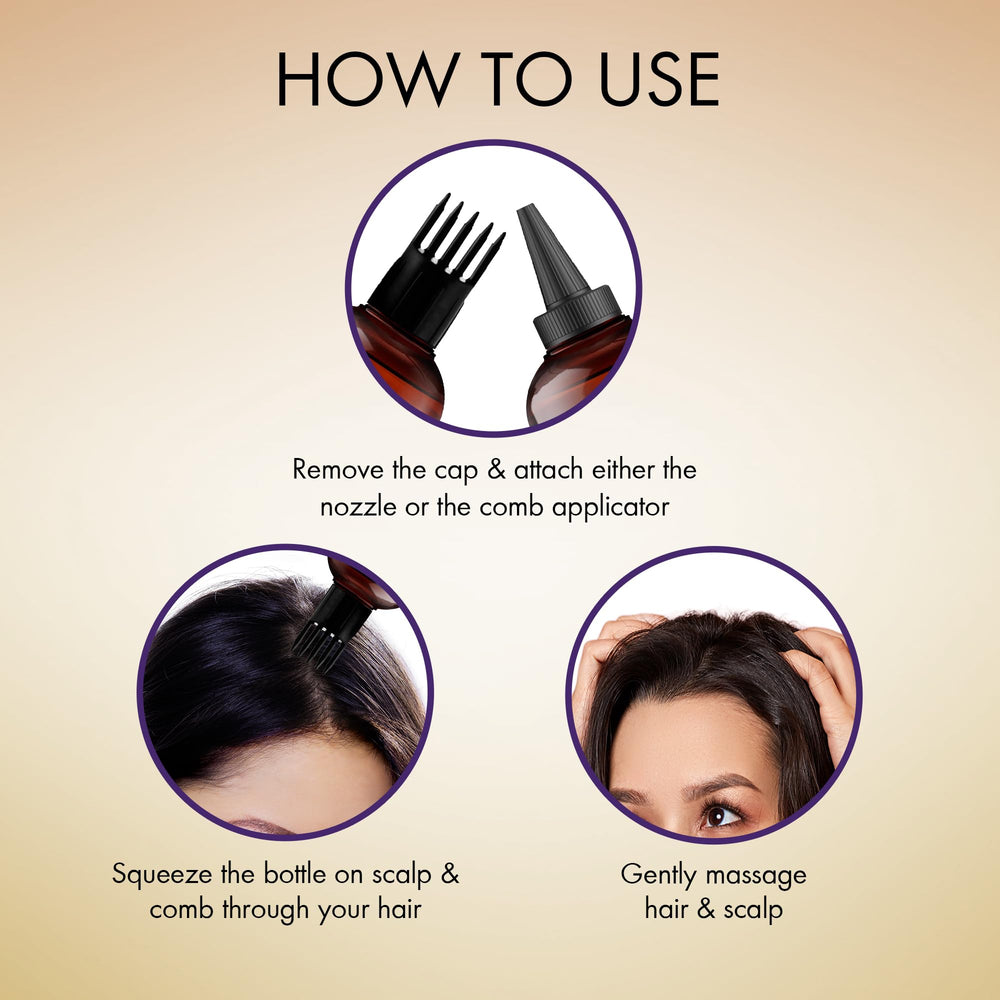 Majestic Pure Lavender Oil on scalp demonstrates gentle application and nourishment