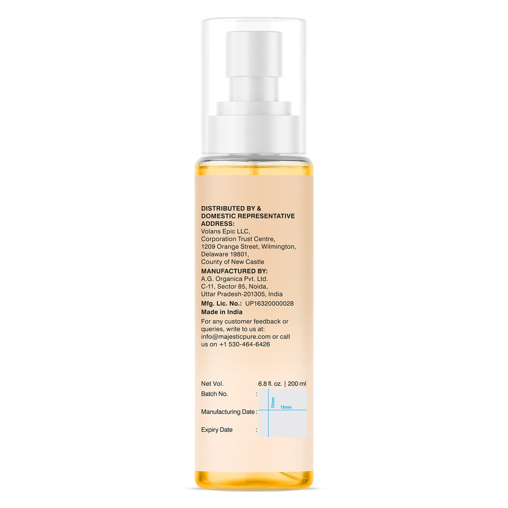 Majestic Pure body mist packaging on countertop suggests gift-ready display.