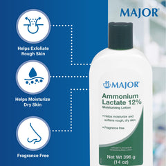MAJOR Ammonium Lactate 12% lotion pump spout enables easy daily use