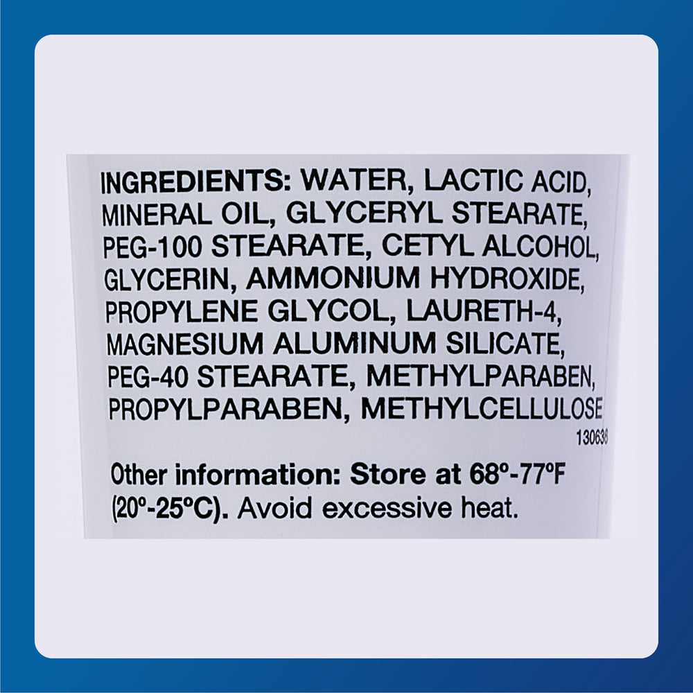 Major Ammonium Lactate 12% cream application swatch demonstrating smooth texture