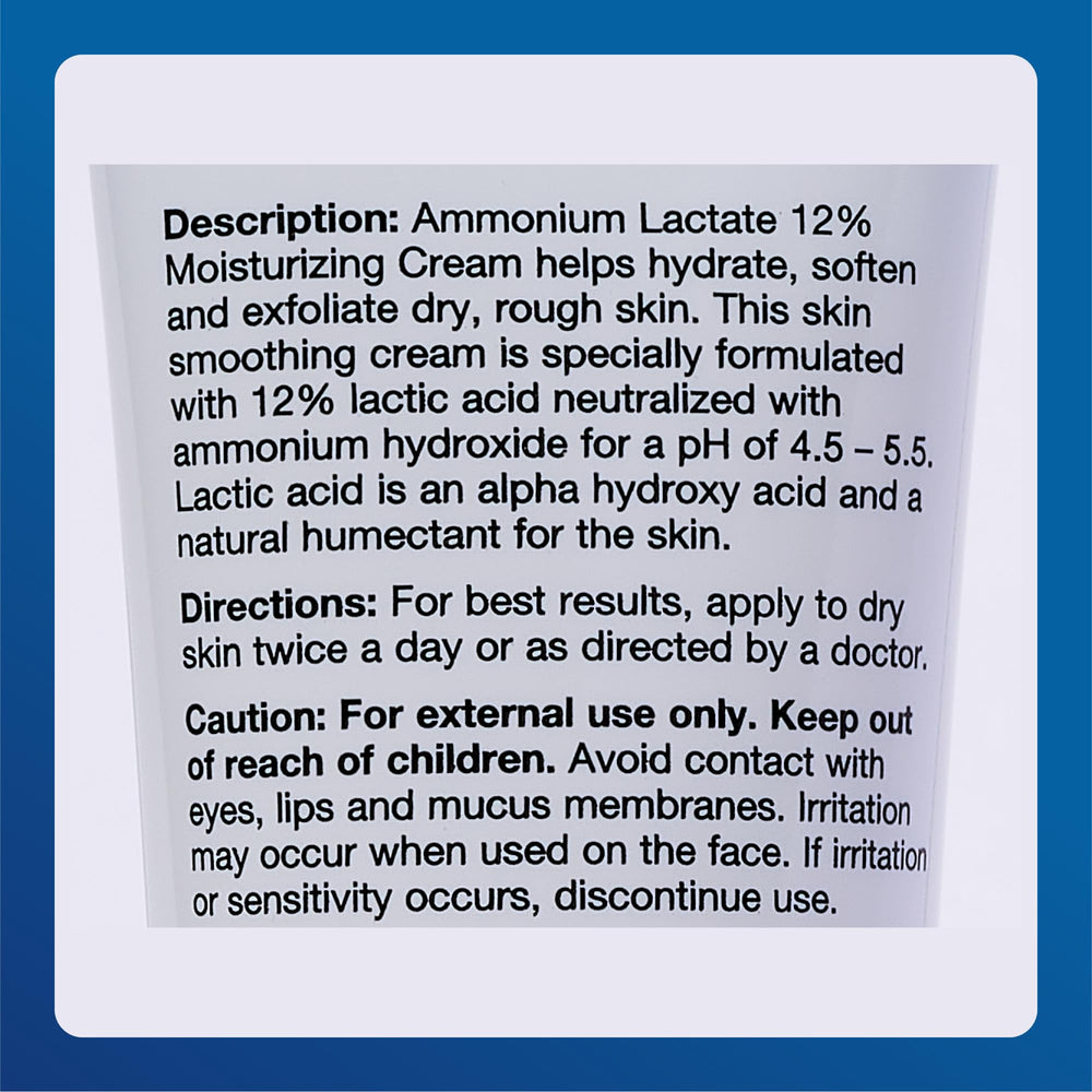 Major Ammonium Lactate 12% cream dispensing cap emphasizes easy routine use