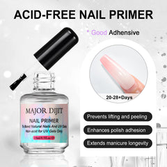 Major Dijit pink acrylic powder for soft, elegant designs