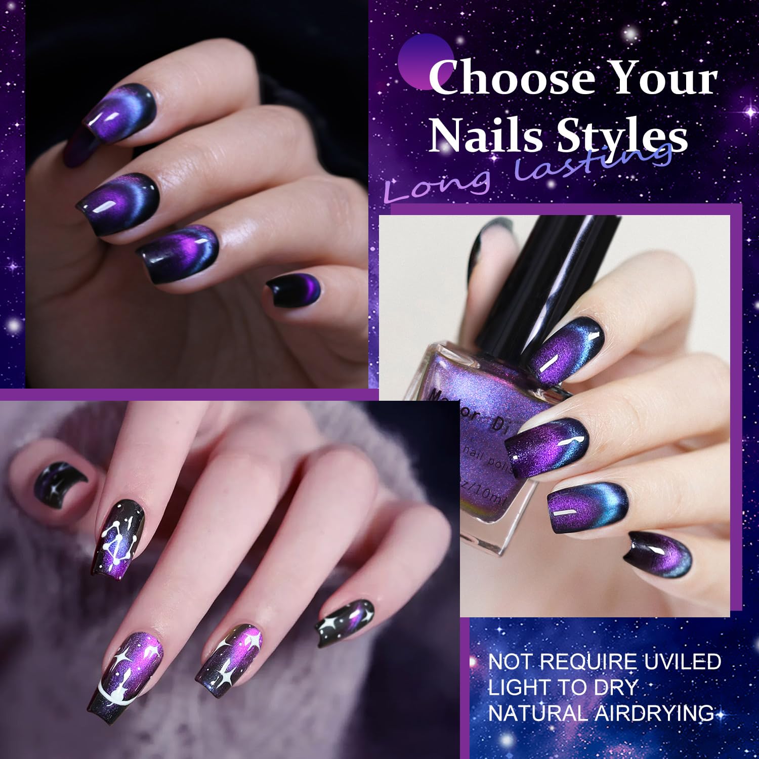 Major Dijit Cat Eye Nail Polish vegan formula cares for natural nails.