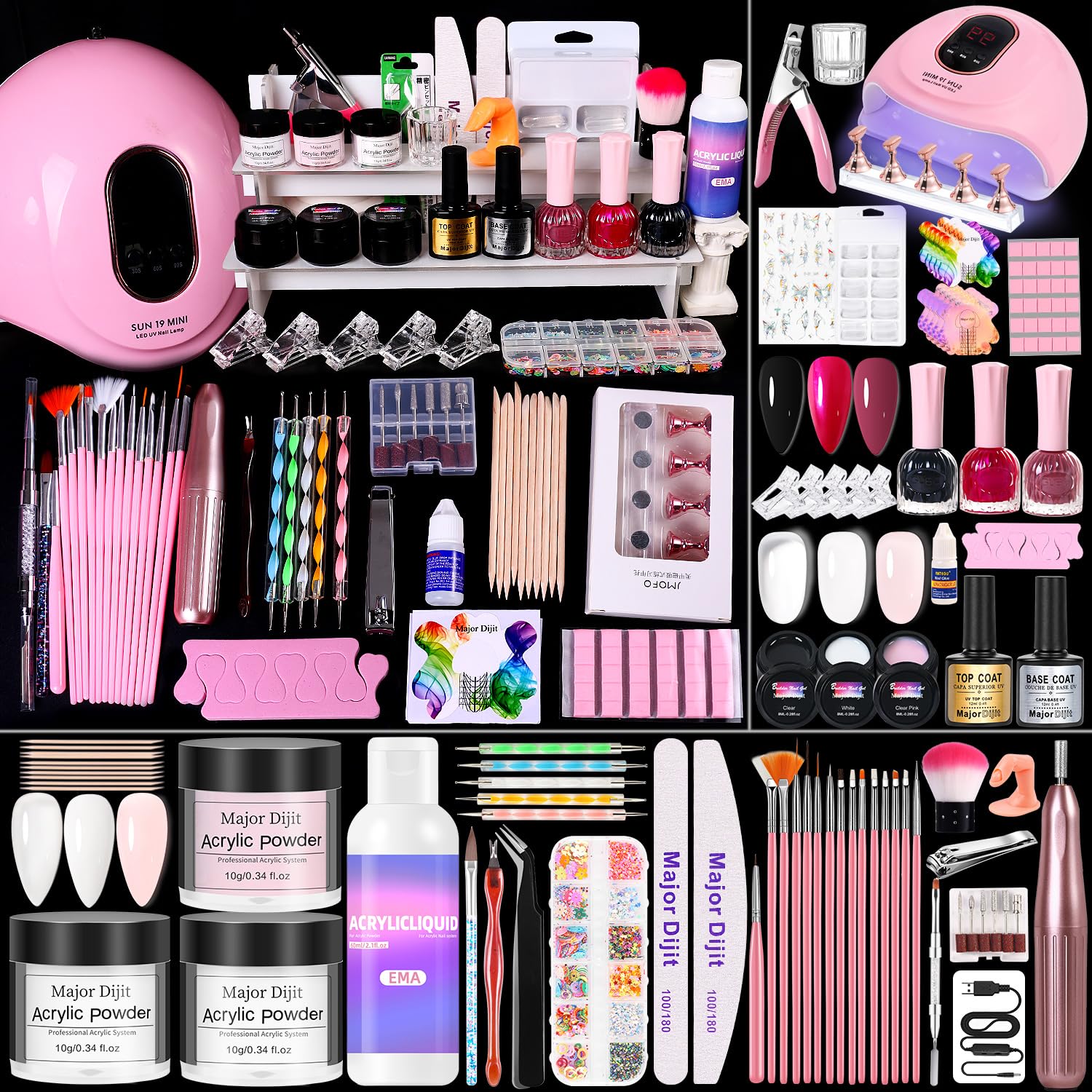 Majordijit acrylic nail kit complete set enables at-home salon projects