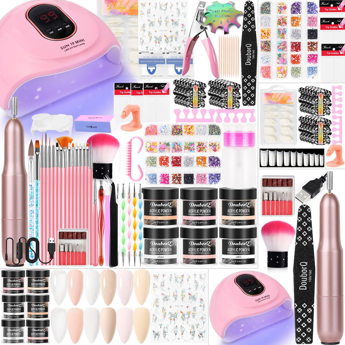 Major Dijit acrylic nail kit set shown for beginner-friendly home salon use