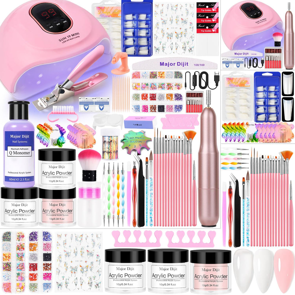 Major Dijit acrylic nail kit with drill image for easy at home nails