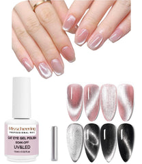 Major Dijit Cat Eye Gel Polish with magnet enables precise cat-eye art and shimmering depth.