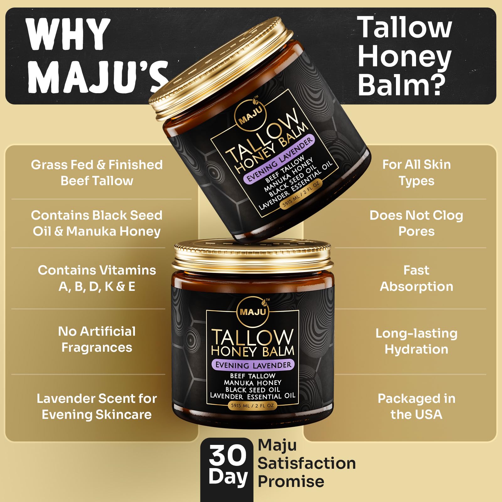 Application shot showing deep hydration with dense tallow