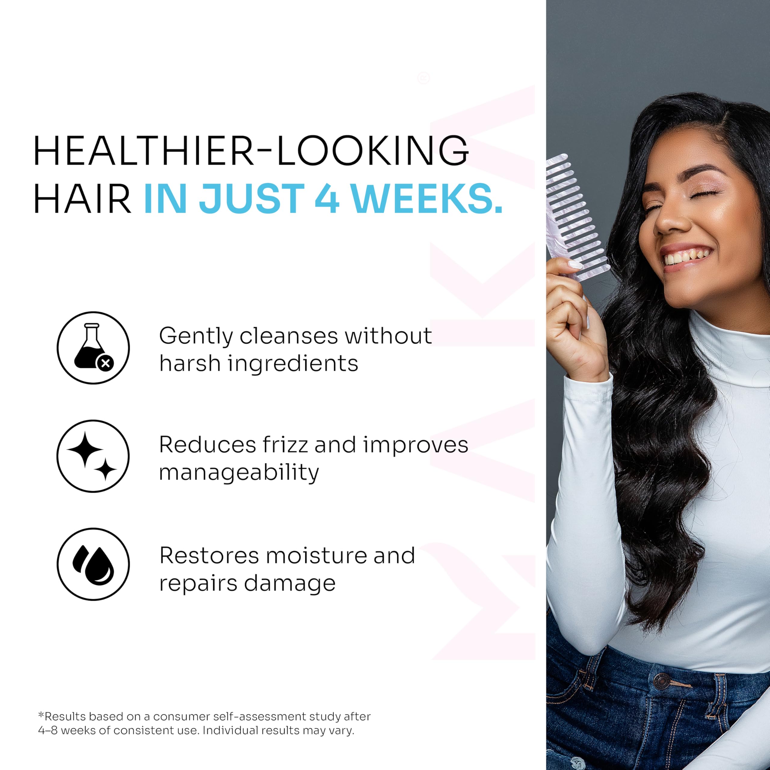 Maka Capilar Health moisturizing shampoo label design communicates clean, harsh-ingredient-free formula.