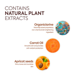 MAKARI Organiclarine brightening botanicals visible in the bar