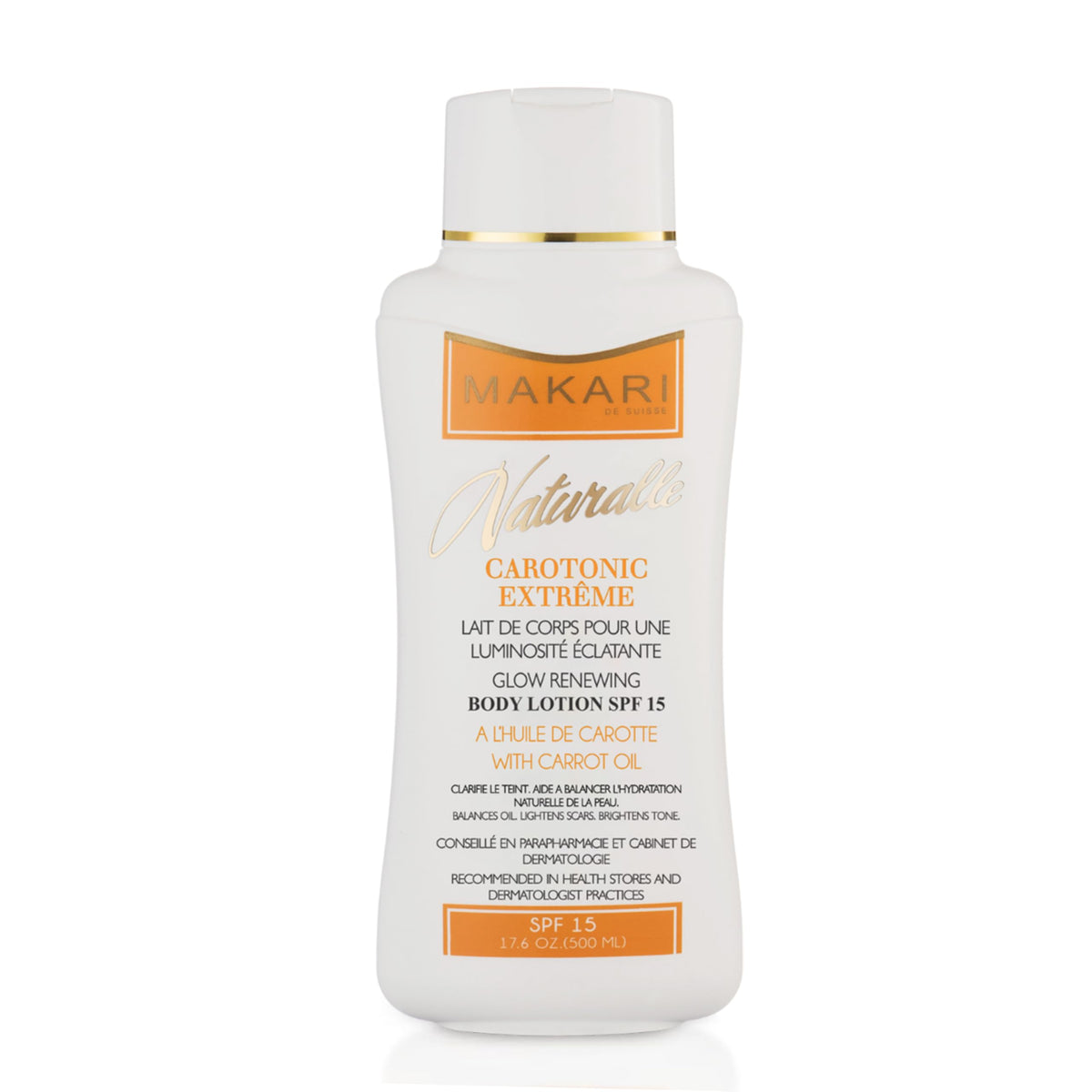 MAKARI Carotonic Extreme bottle closeup for lightweight hydration and balanced skin