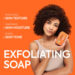 MAKARI exfoliating bar lather close-up emphasizing gentle surface removal