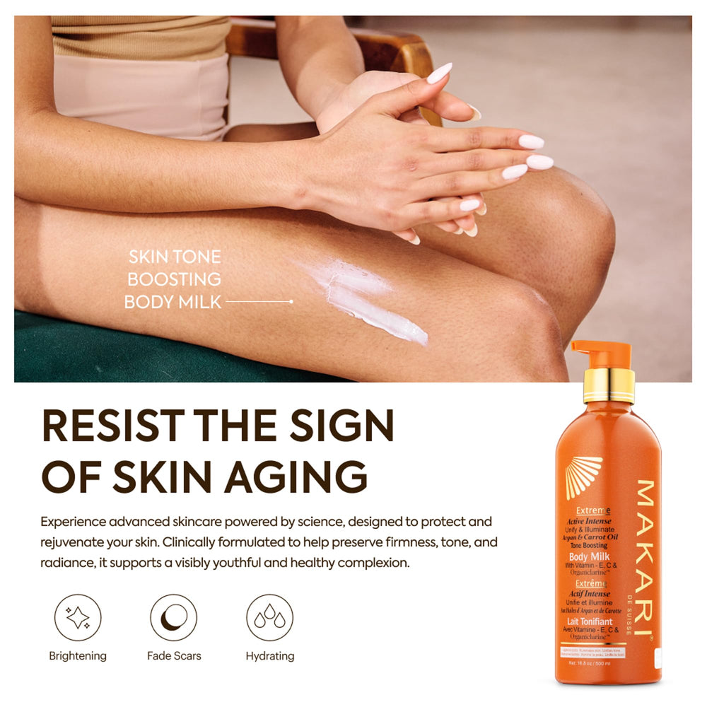 MAKARI body milk label detail highlights Organiclarine