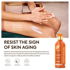 MAKARI body milk label detail highlights Organiclarine