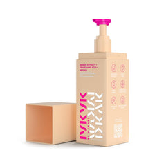 Makari IYKYK bottle with pump for easy application and mess-free dosing.