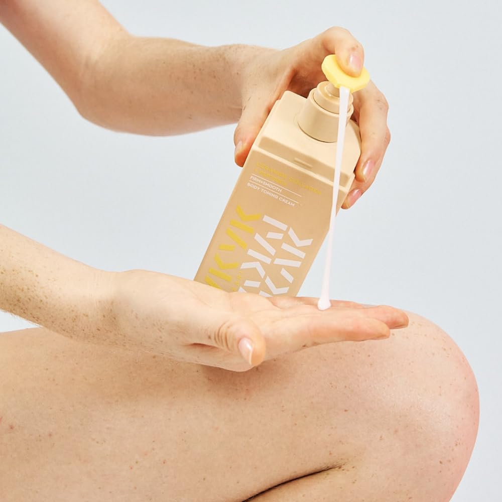 Application motion of Makari IYKYK ceramide collagen cream shows gentle massage
