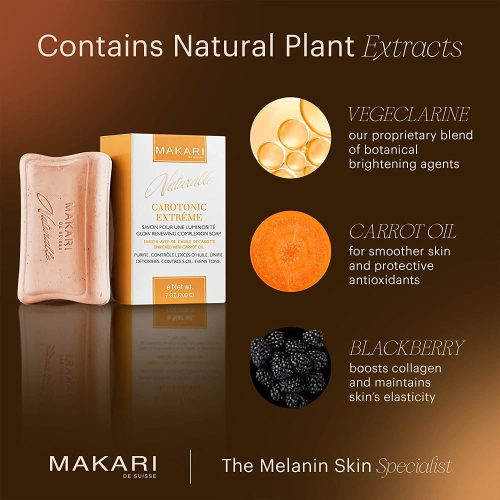 Makari Naturalle cleansing bar for oily skin leaves a refreshed feel.