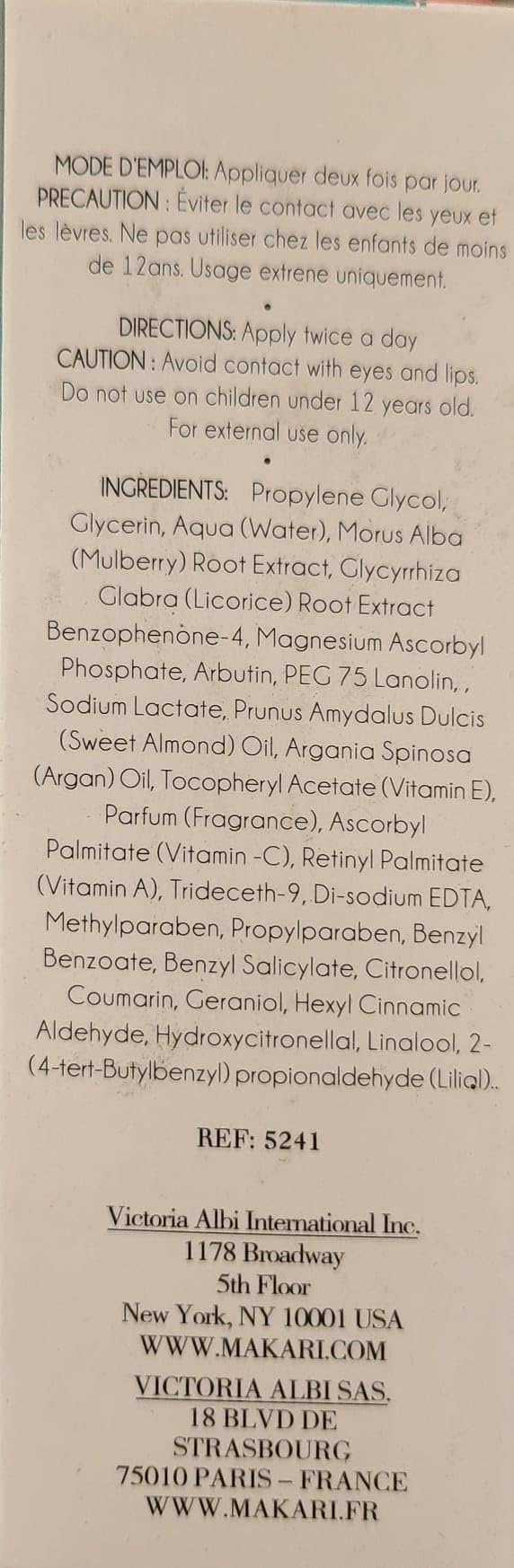 Makari Naturalle serum night routine application for irritated skin.