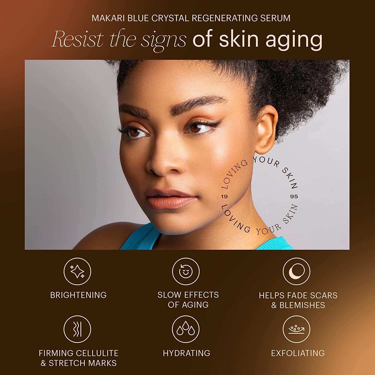 Makari serum dropper releasing hydrating formula for skin