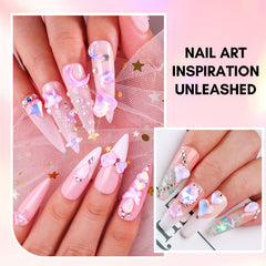 Makartt 3D butterflies gems add dimensional flair to nails.