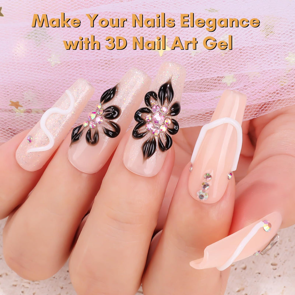 Makartt 3D gel application progress on natural nail