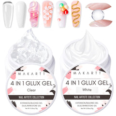Makartt 3D gel nail art kit: clear gel for durable DIY nail extensions