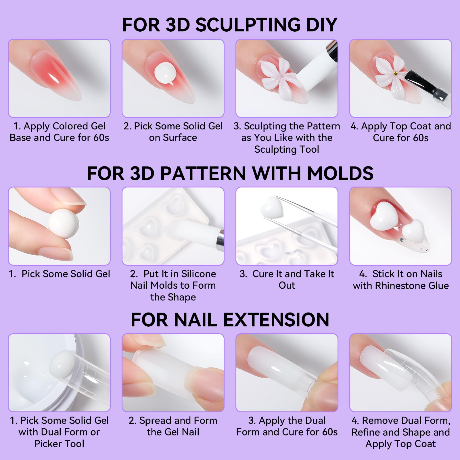 Makartt easy removal file tip helps cleanly remove gel without harming nails.