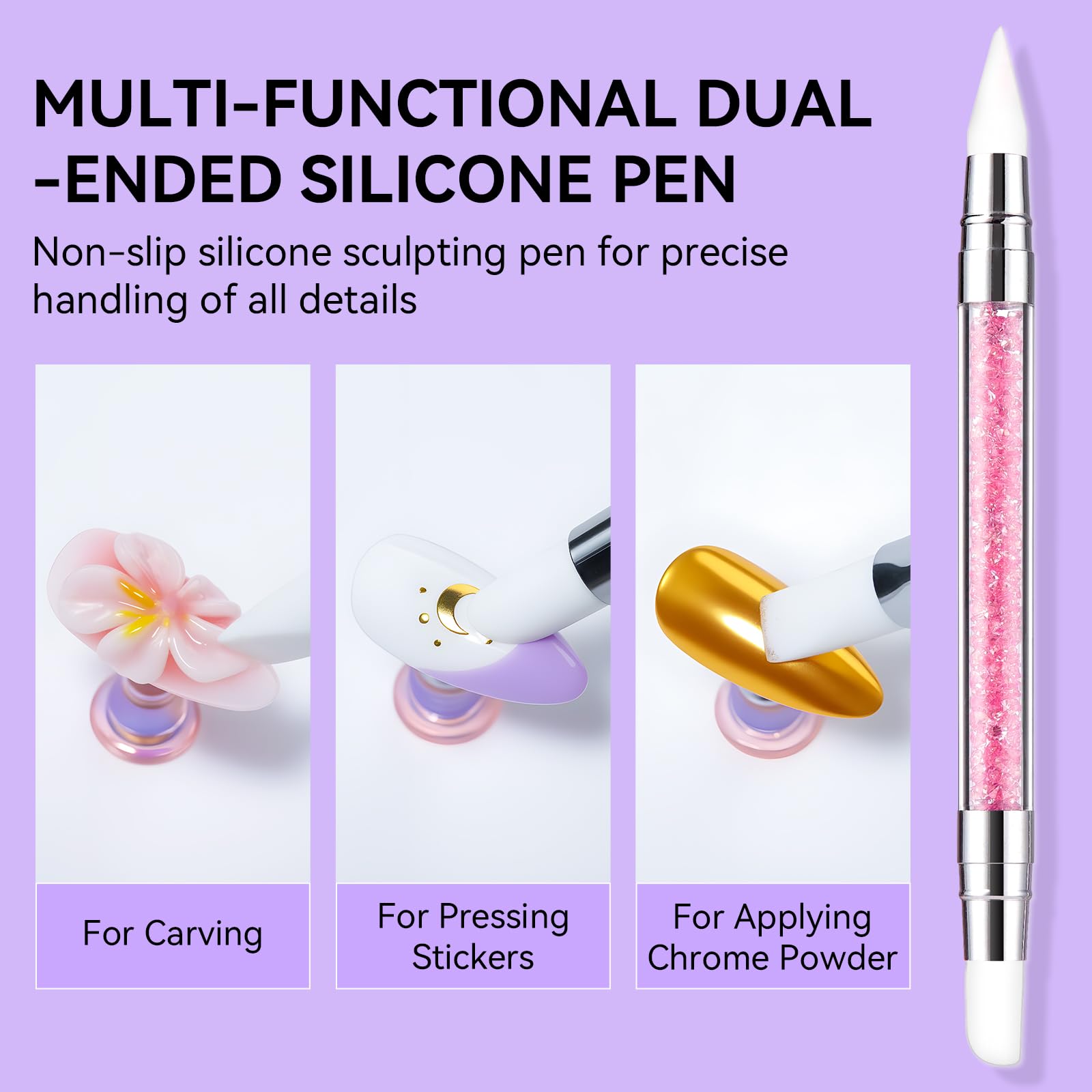 Makartt UV glue gel serves as rhinestone adhesive and art medium.