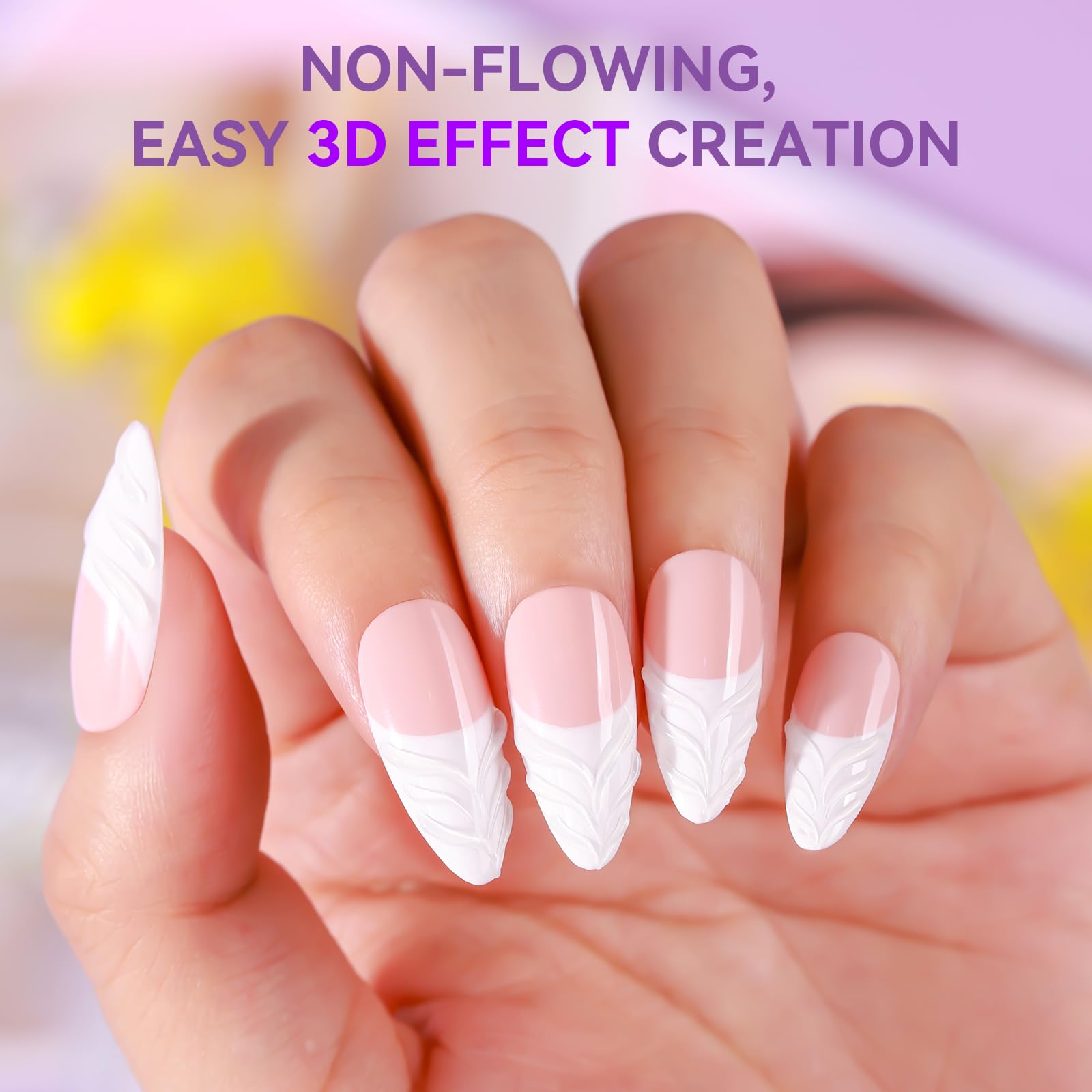 Makartt 3D gel nail art on natural nails demonstrates versatile use.